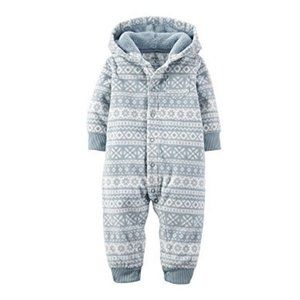 Carters Fairisle Fleece Baby Toddler Jumpsuit NWOT